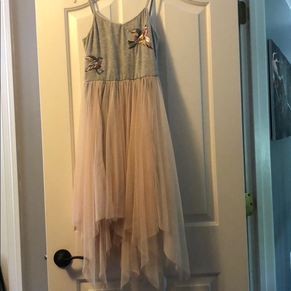 flowing bird dress